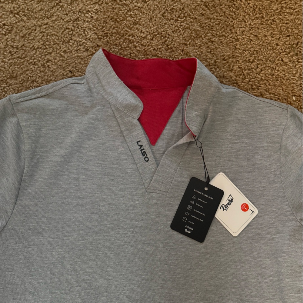 NEW Reverse Long Sleeve Buttoned Collared Shirt - Picture 2 of 4